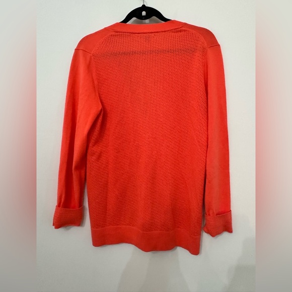 Women’s Tommy Hilfiger Coral Fall Button Down Cardigan with Pockets Logo Ribbed - Picture 2 of 7